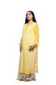 Yellow Bloom Chikankari Georgette Kurti